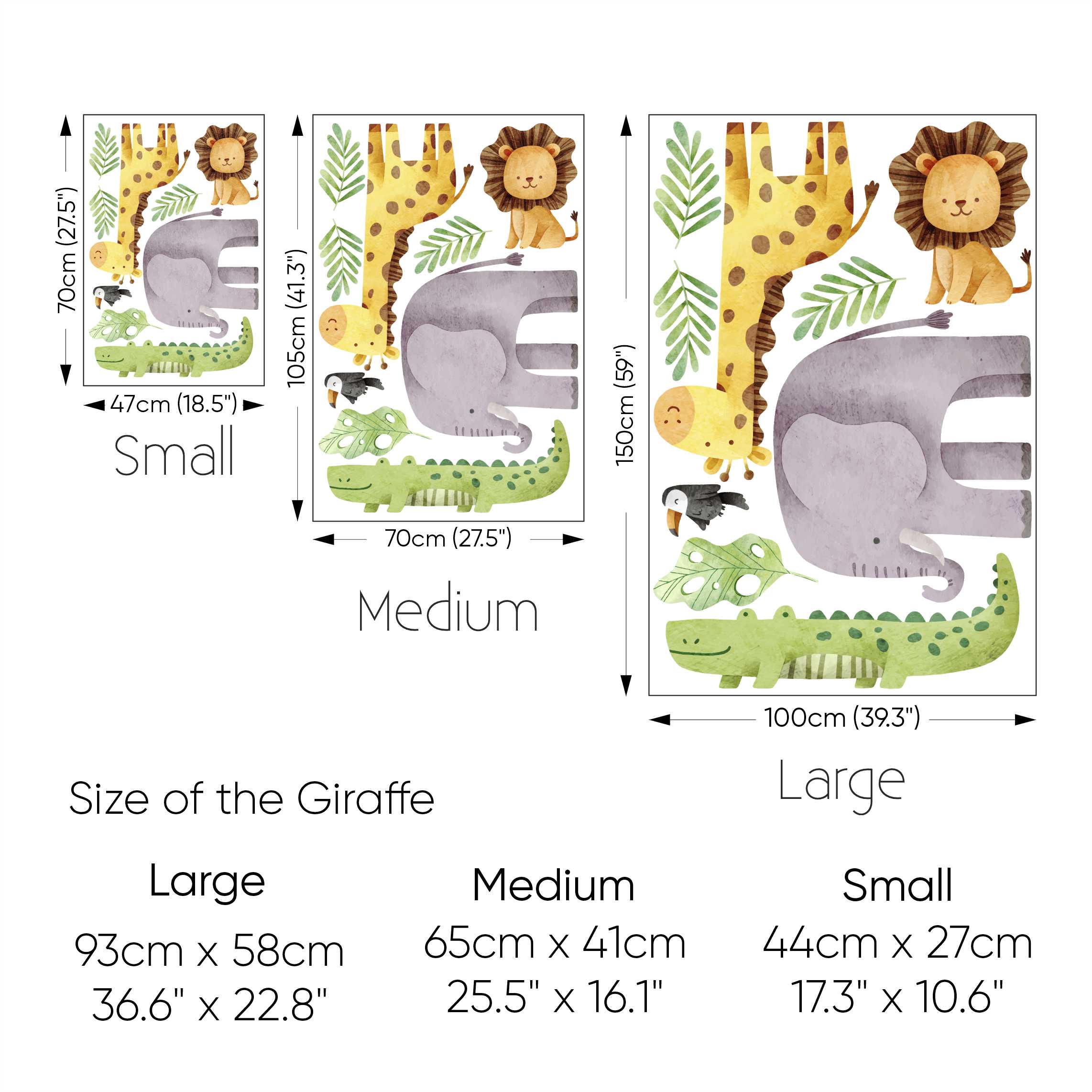 Aslan ve Sevimli Arkadaşları Duvar Etiket Seti