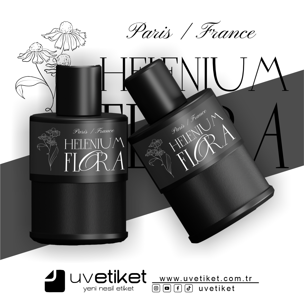 Beyaz Baskı Şeffaf Etiket