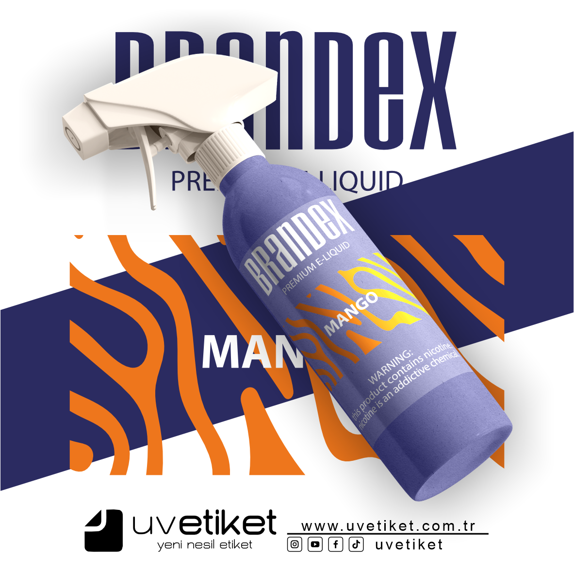 Beyaz Baskı Şeffaf Etiket