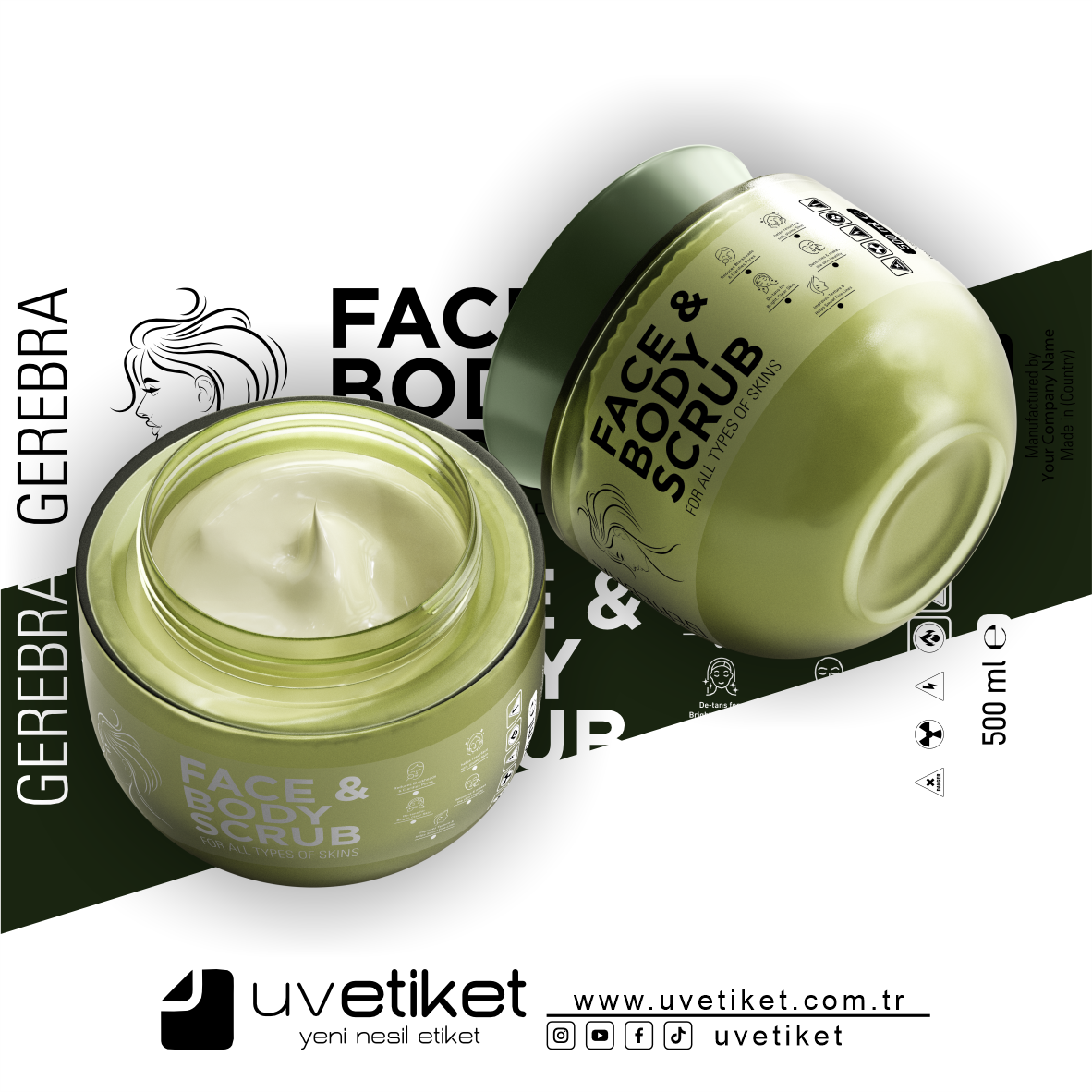 Beyaz Baskı Şeffaf Etiket