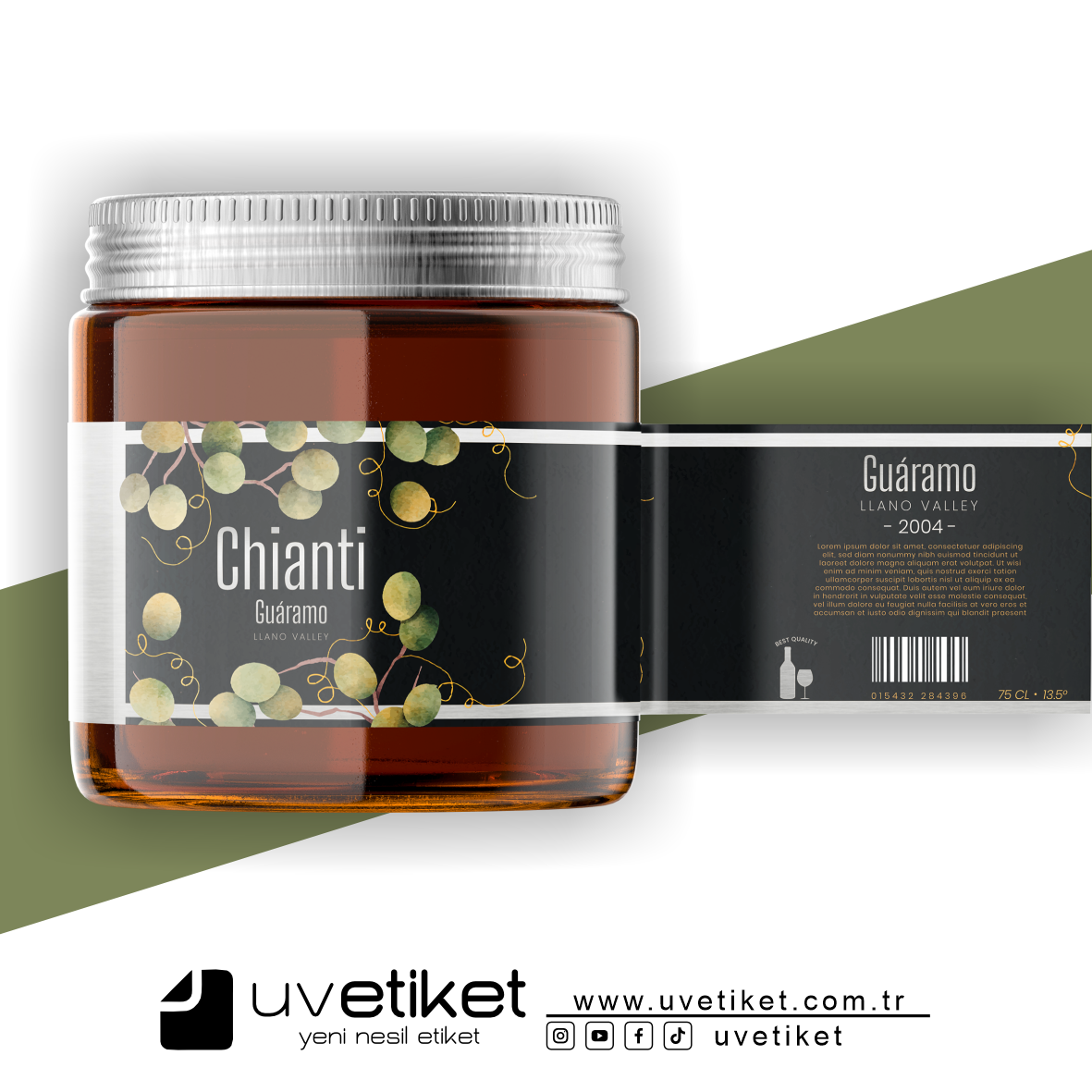 Silver Metalize Etiket