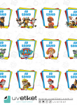 UV DTF Paw Patrol Okul Etiketleri