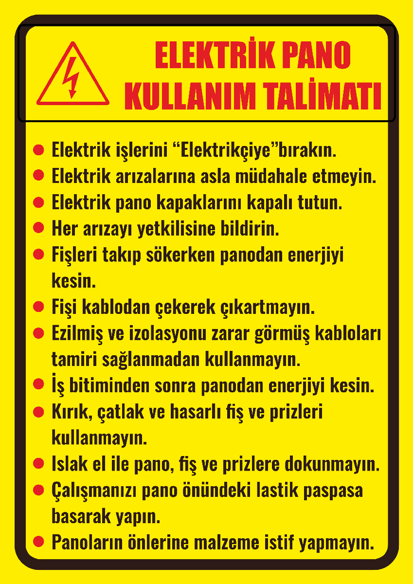 Elektrik Pano Kullanım Talimatı 2